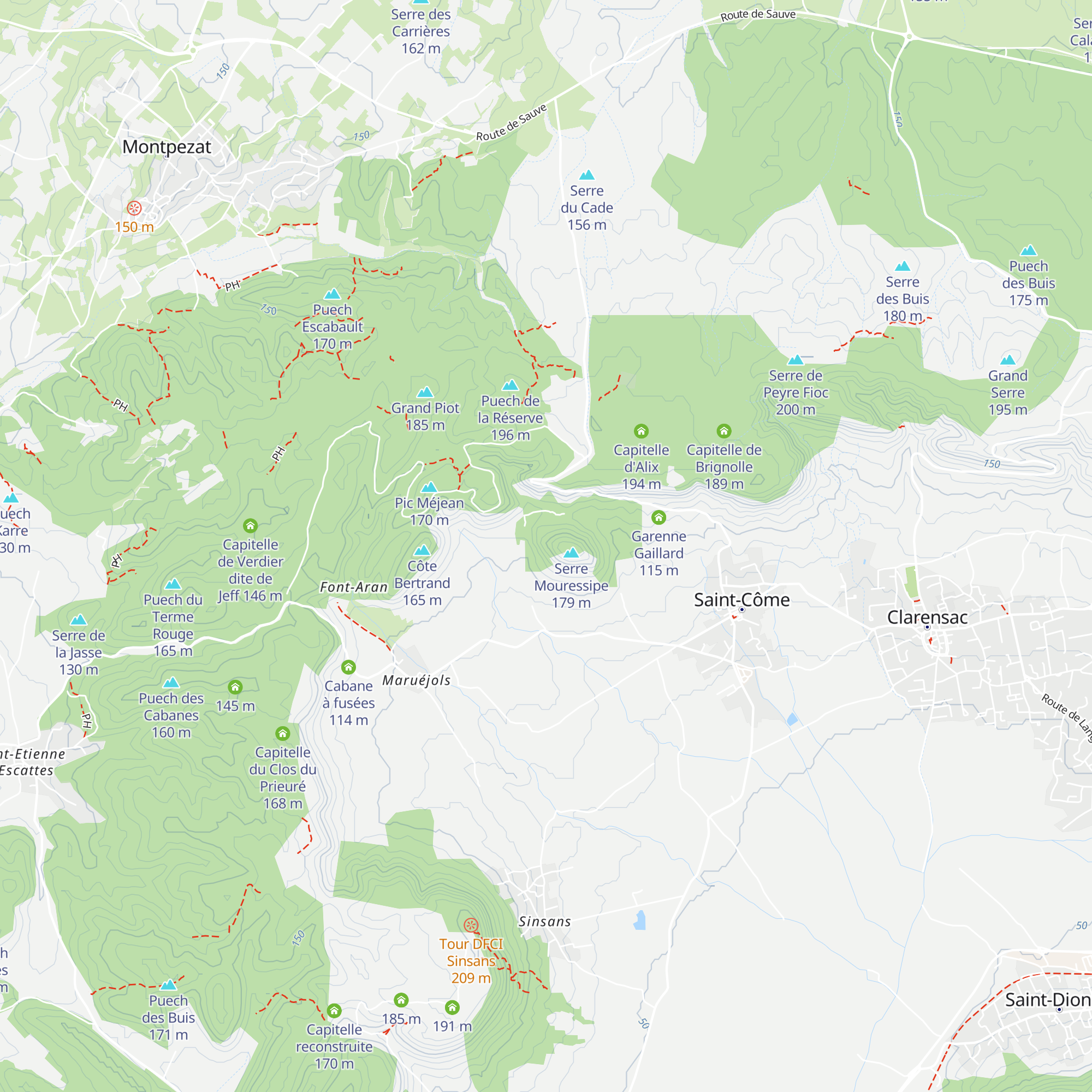 Garenne de Crouzet map