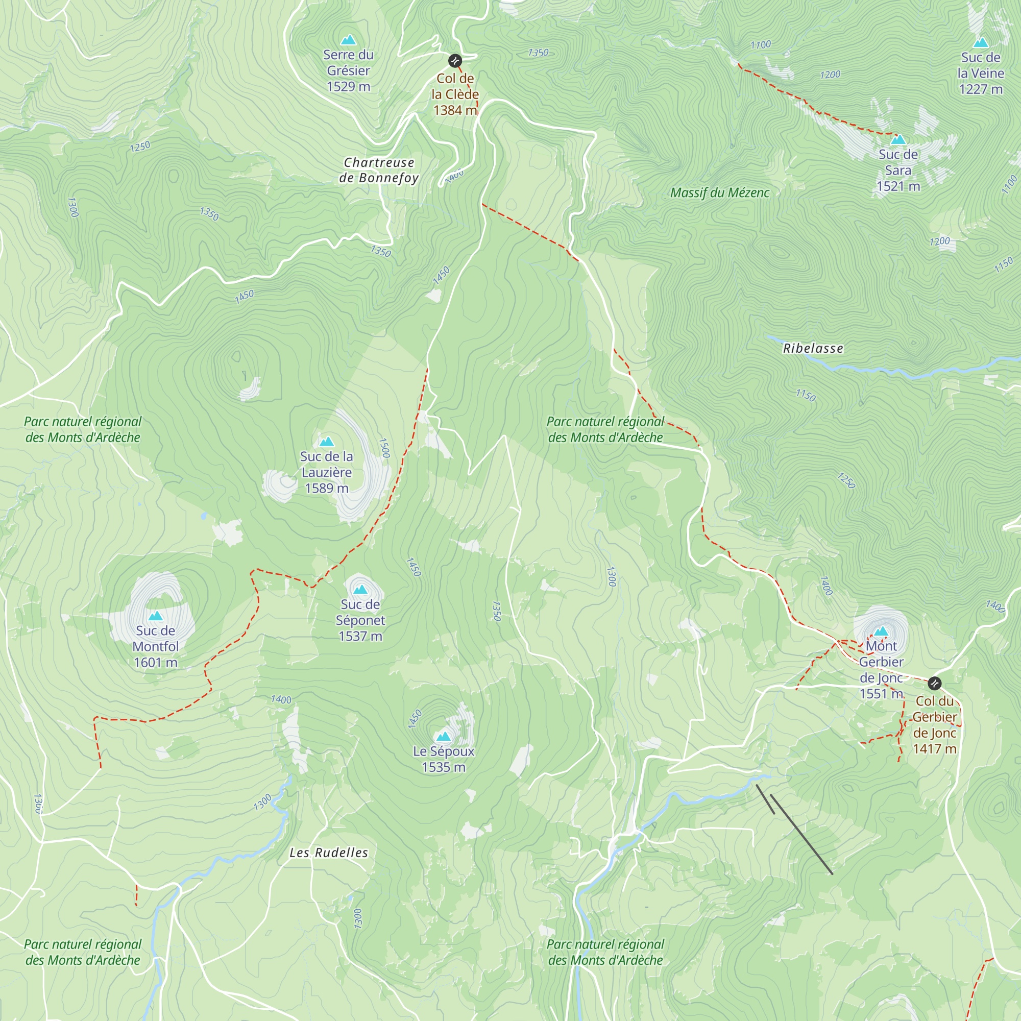 Gîte d'étape de Villevieille map