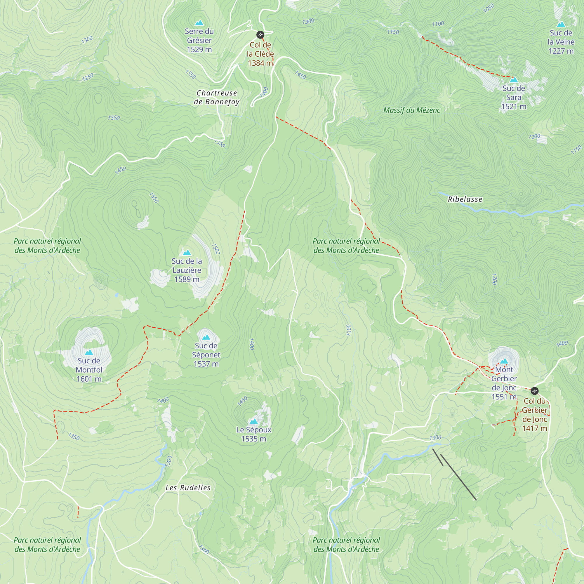 Gîte d'étape de Villevieille map