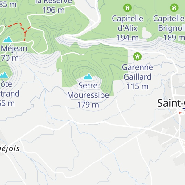 Map of Capitelle de la Mosaïque