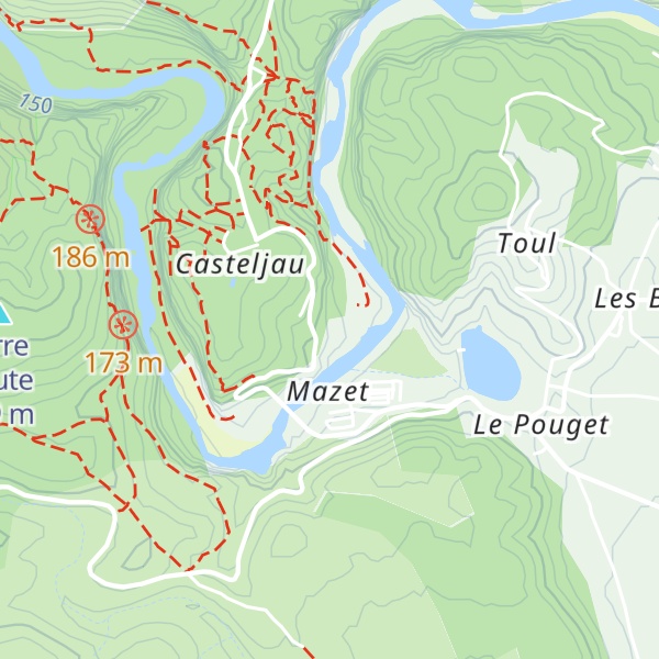 Map of Gîtes Lagon & Rivière