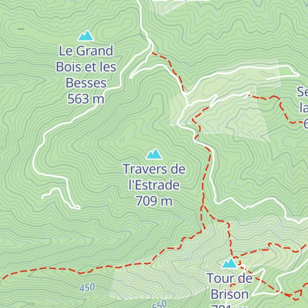 Map of Travers de l'Estrade