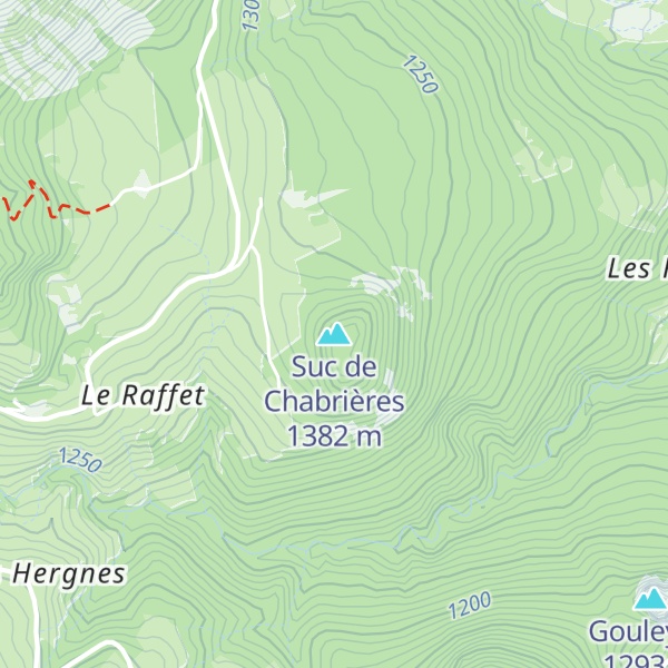 Map of Suc de Chabrières