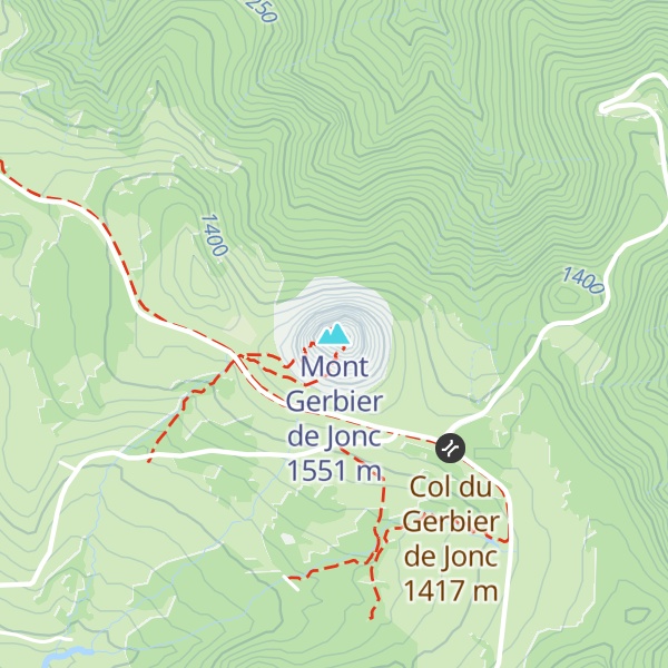 Map of Mont Gerbier de Jonc