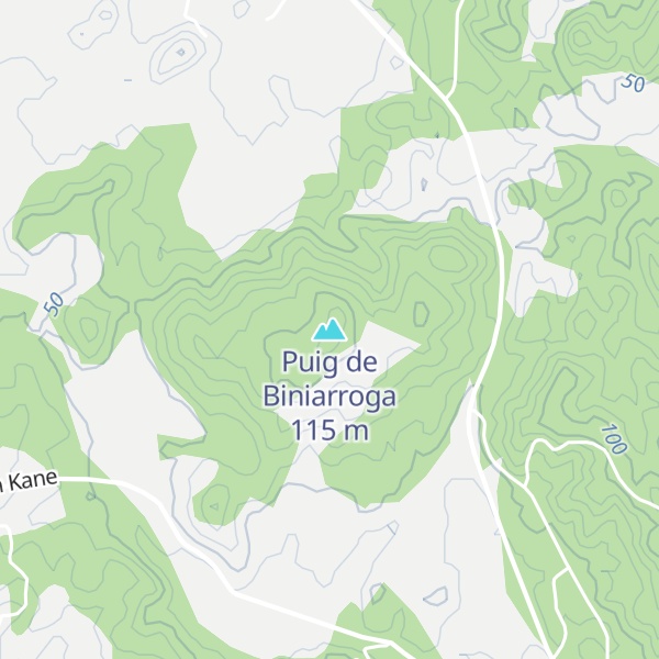 Map of Puig de Biniarroga