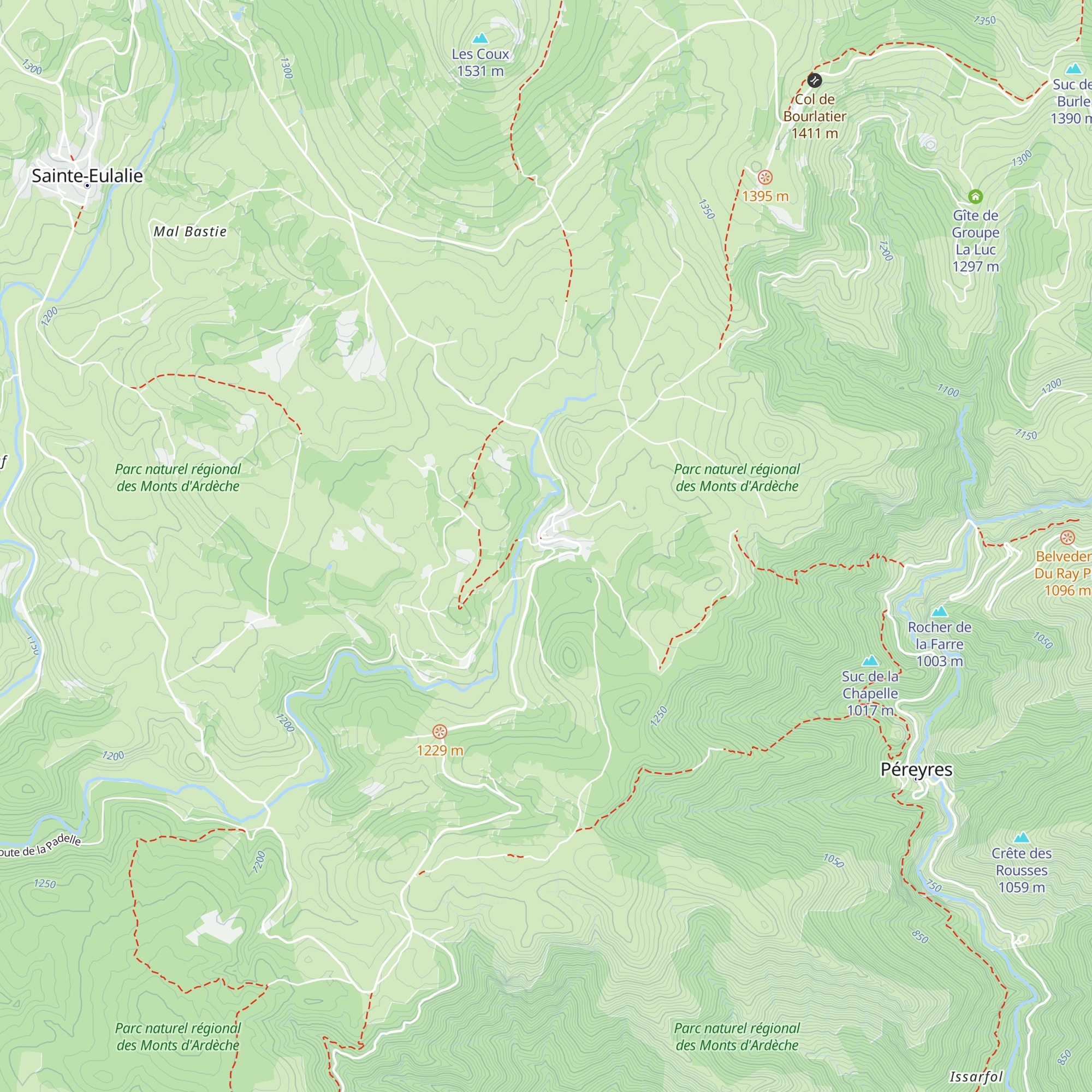 Gîte communal de Sagnes-et-Goudoulet map