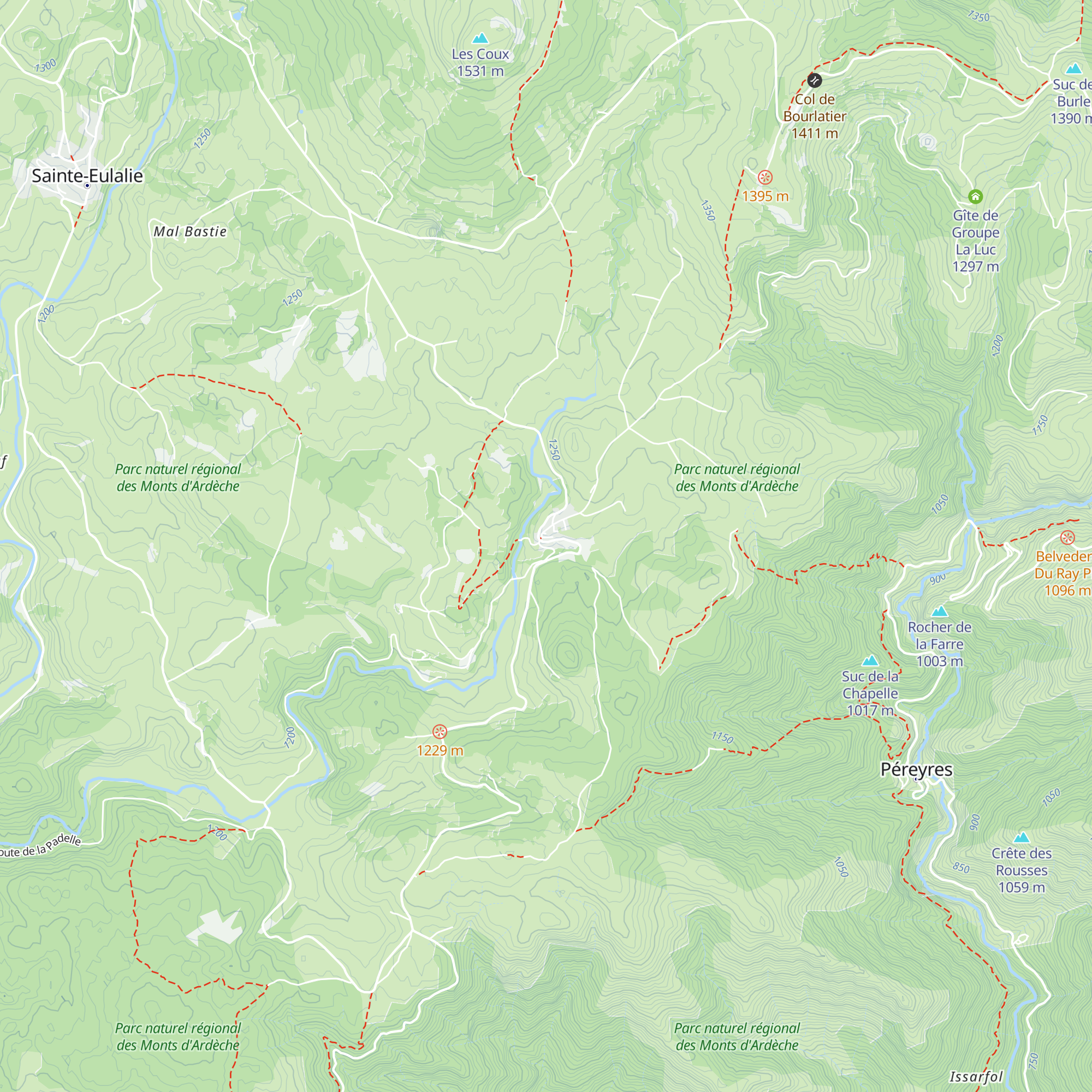 Gîte communal de Sagnes-et-Goudoulet map