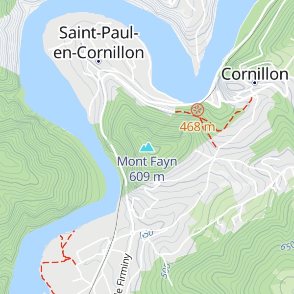Map of Mont Fayn