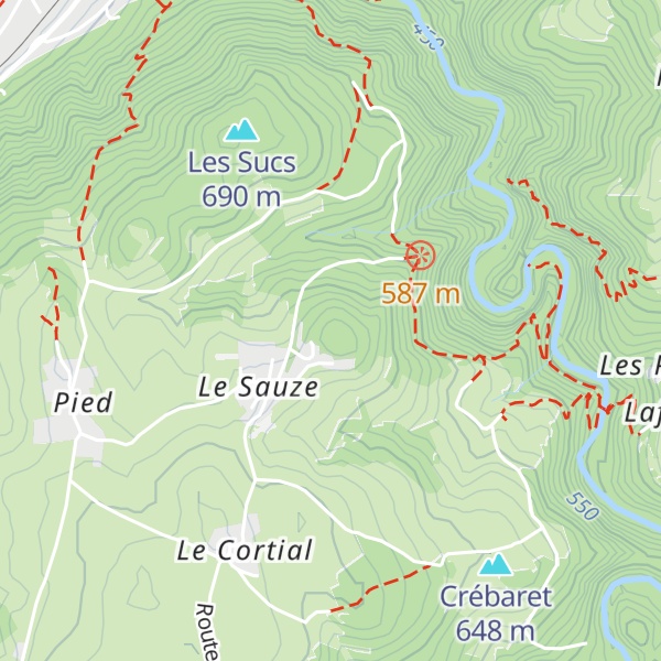 Map of Suc du Sauze