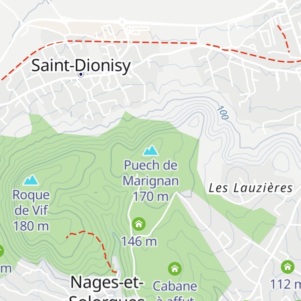 Map of Puech de Marignan