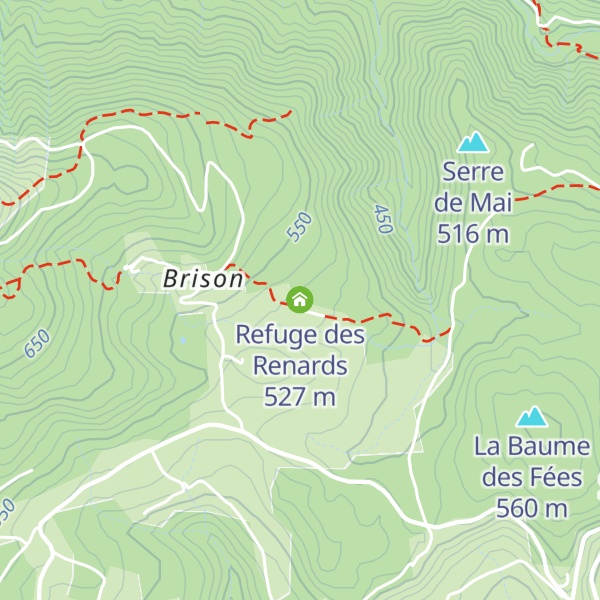 Map of Refuge des Renards