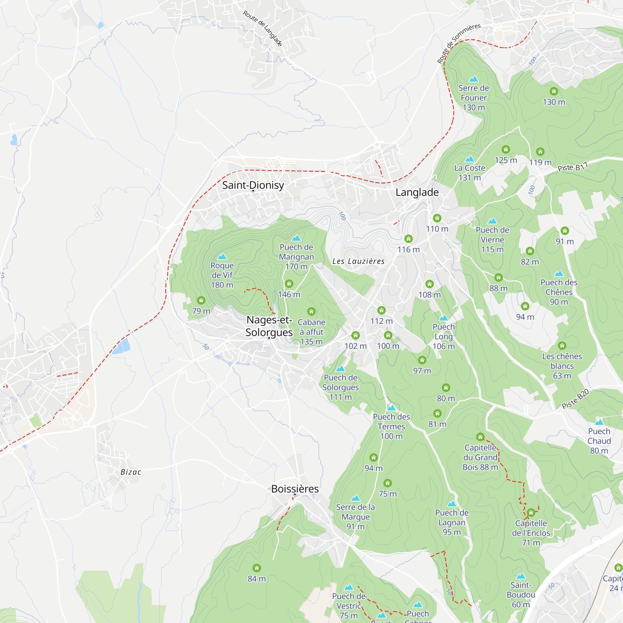 Cabane à affut map