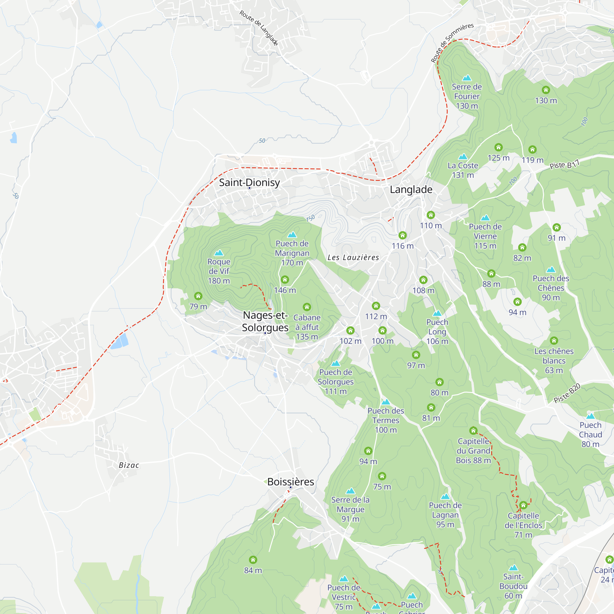 Cabane à affut map