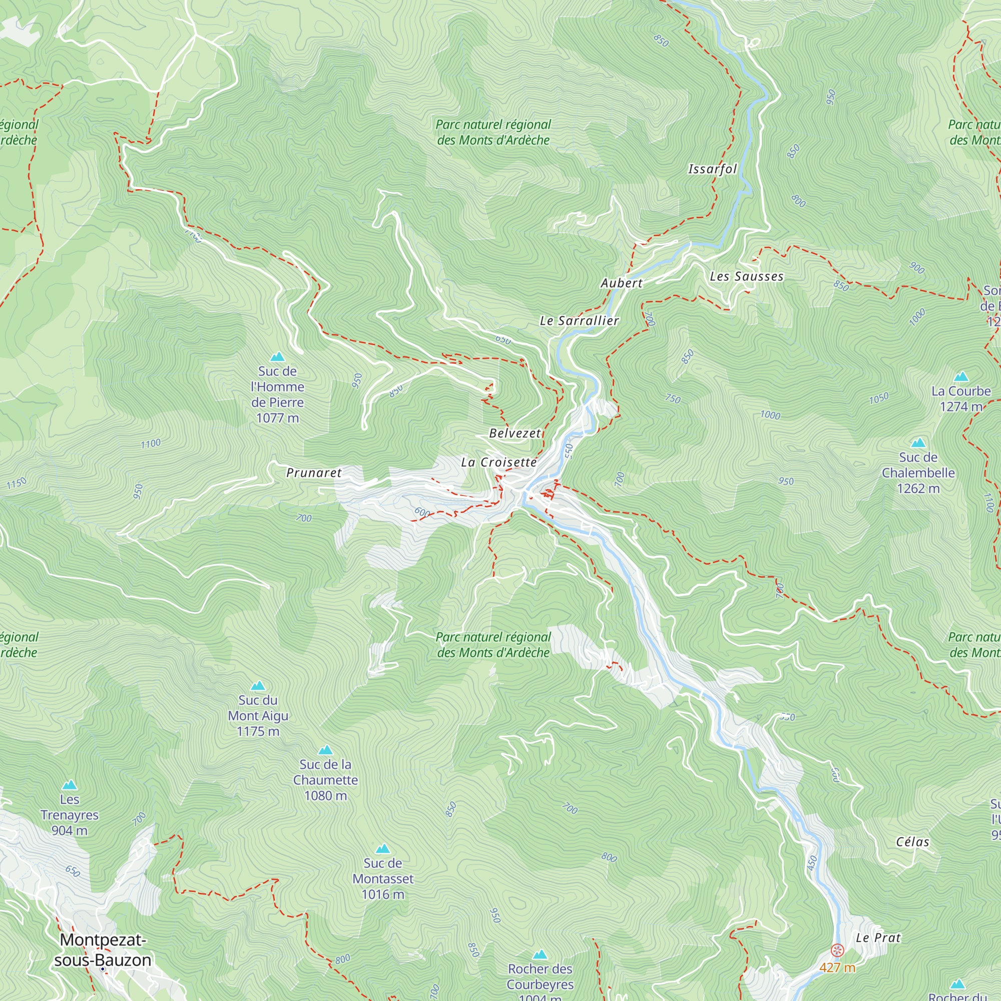 Gîte du Martinel map