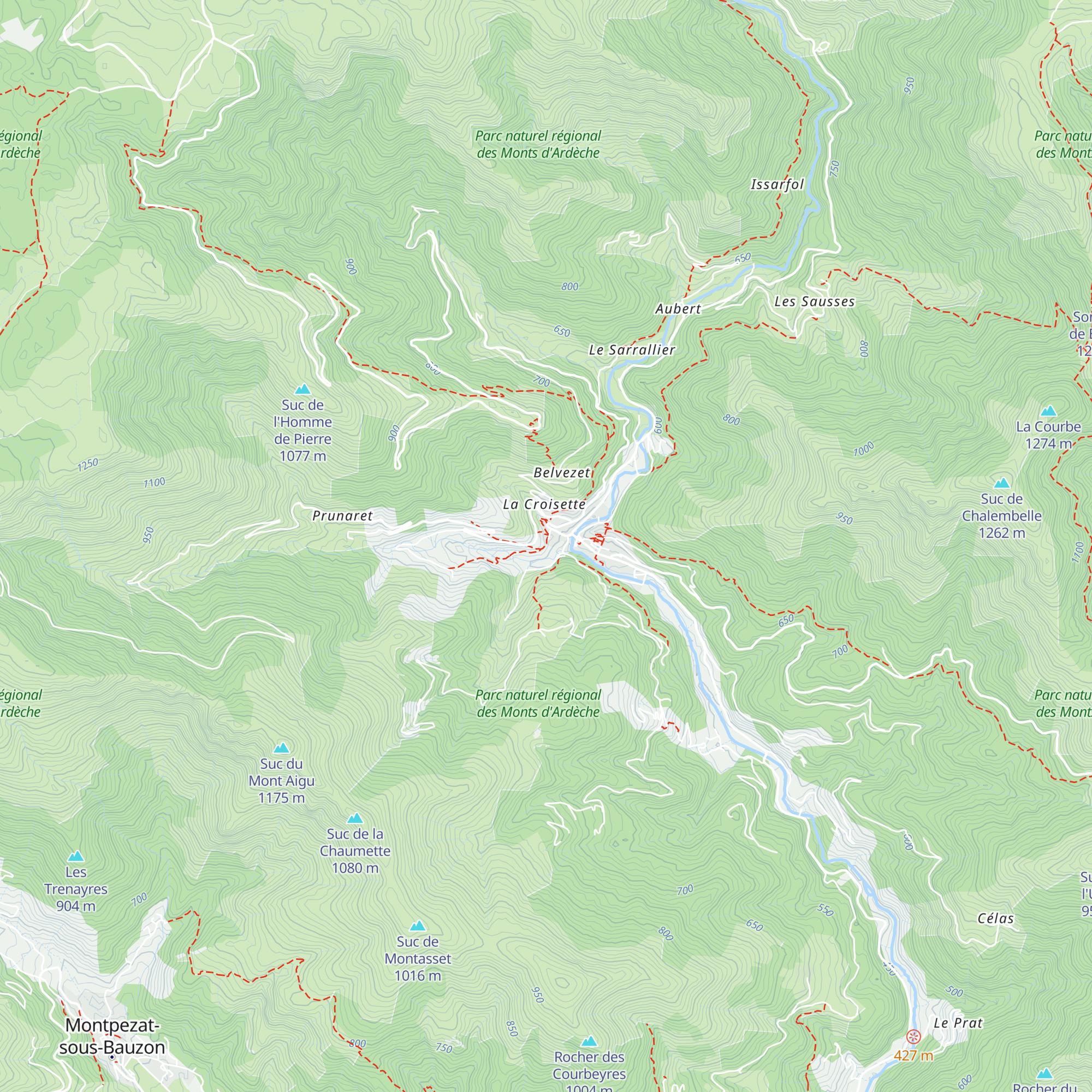 Gîte du Martinel map