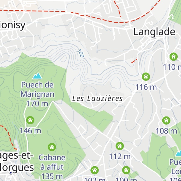 Map of Puech de Rouvière