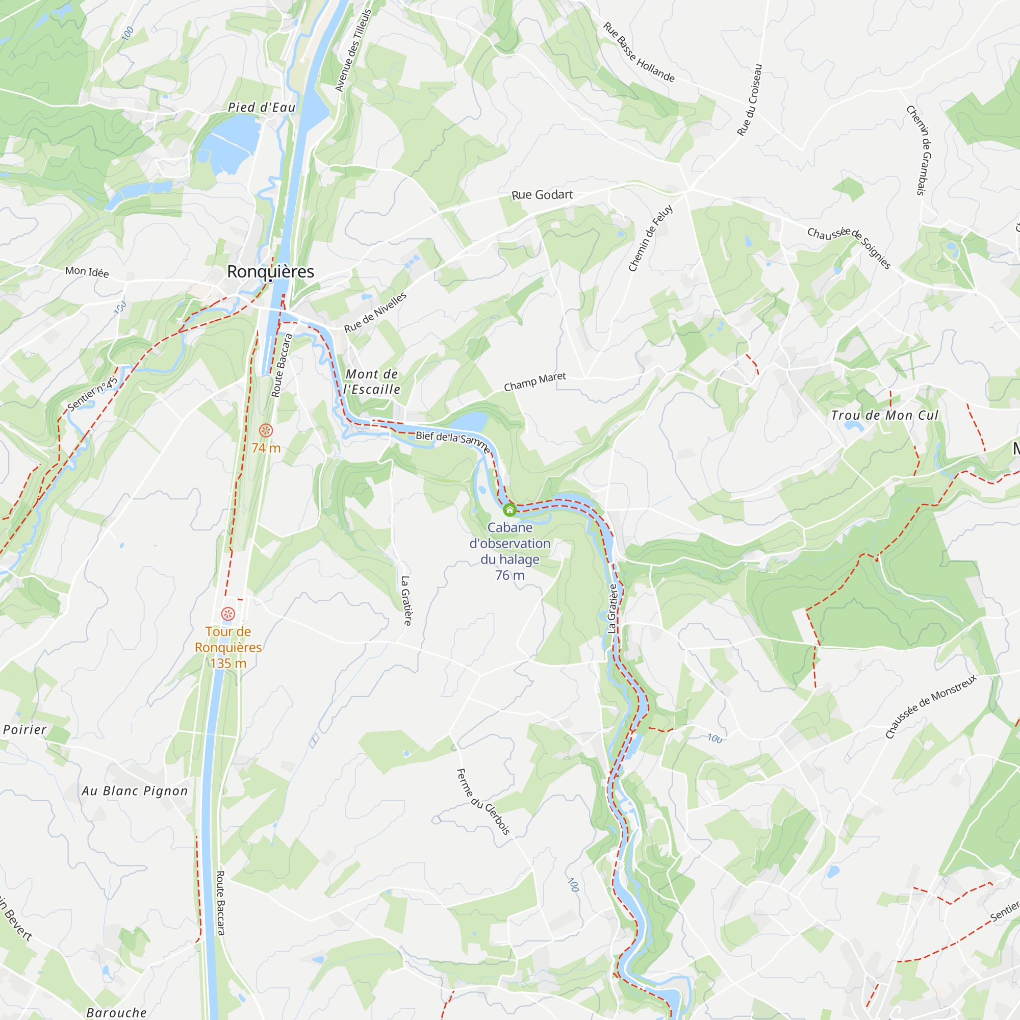 Cabane d'observation du halage map