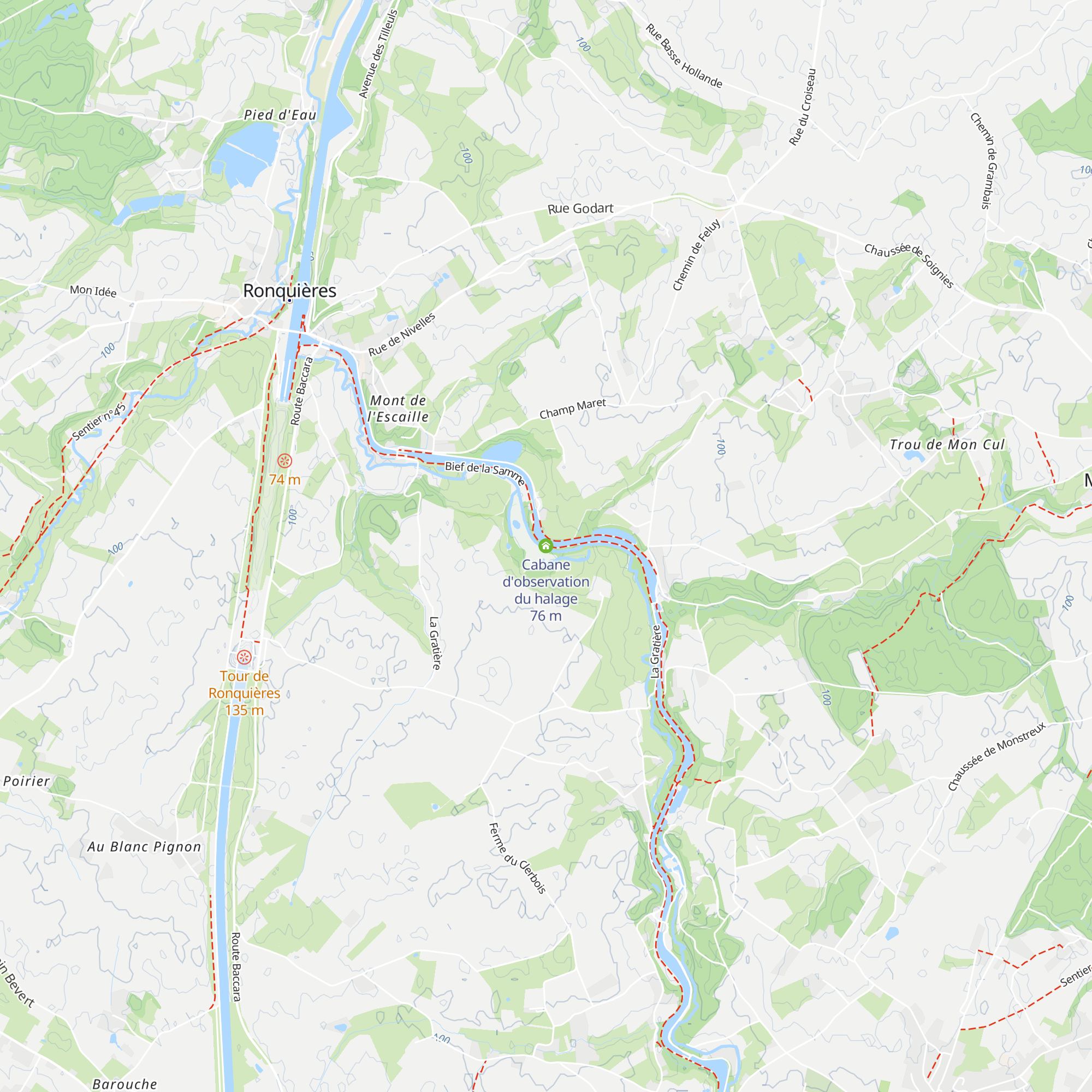 Cabane d'observation du halage map