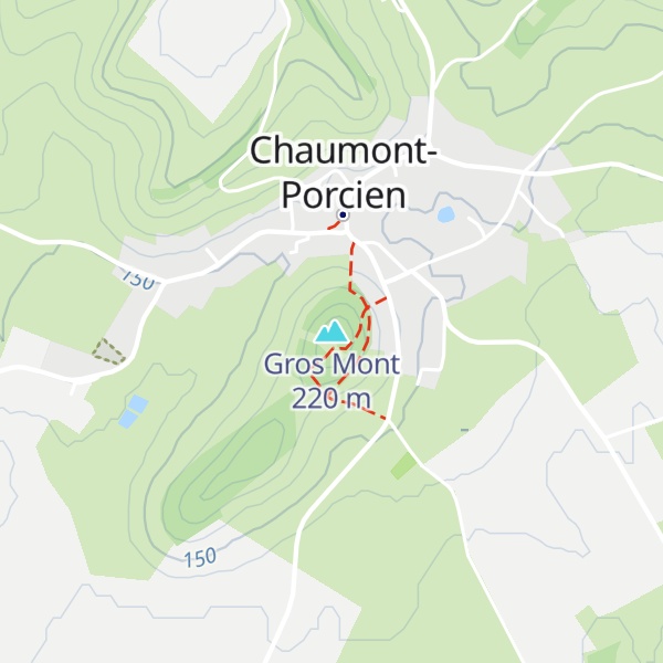 Map of Gros Mont