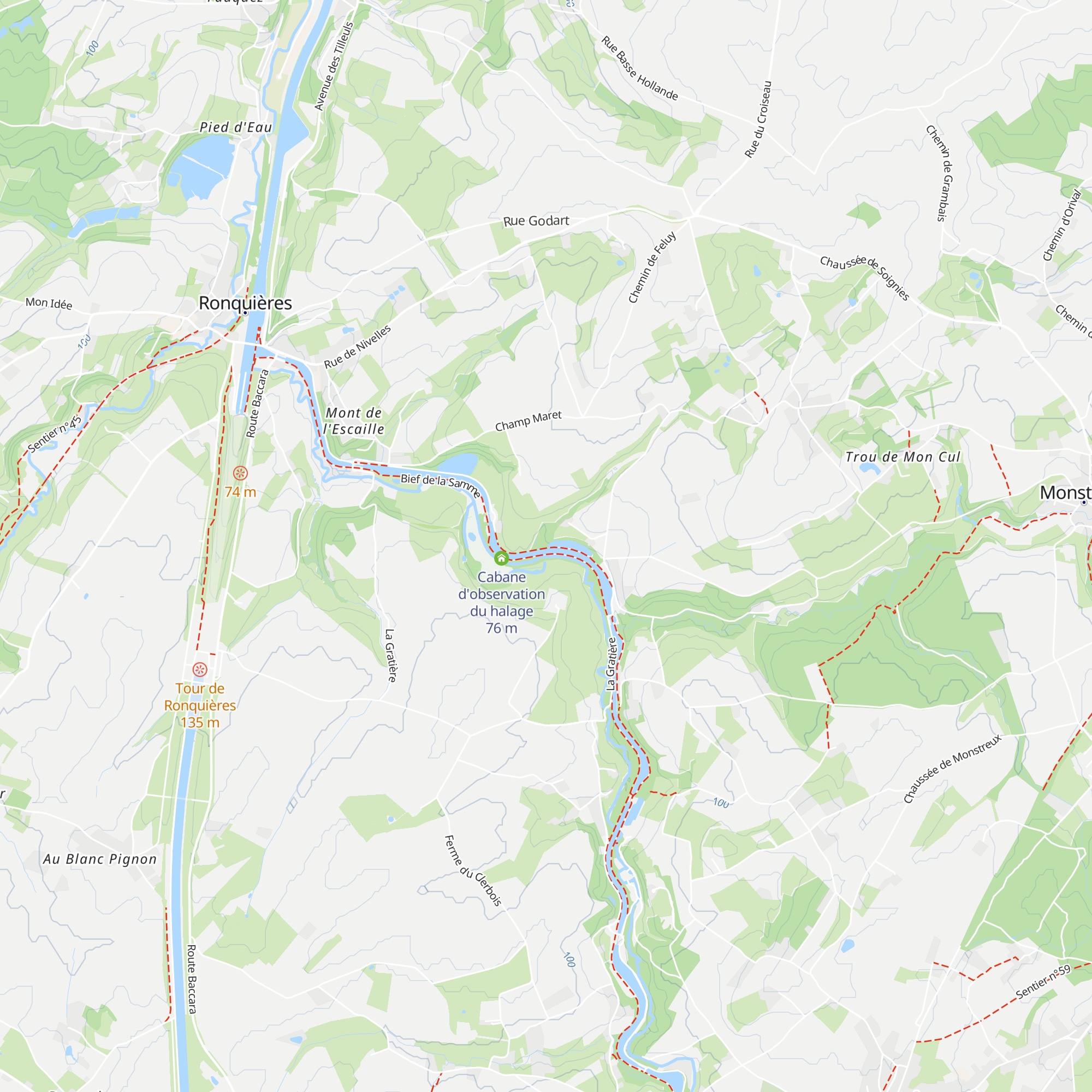 Cabane d'observation du contre-halage map
