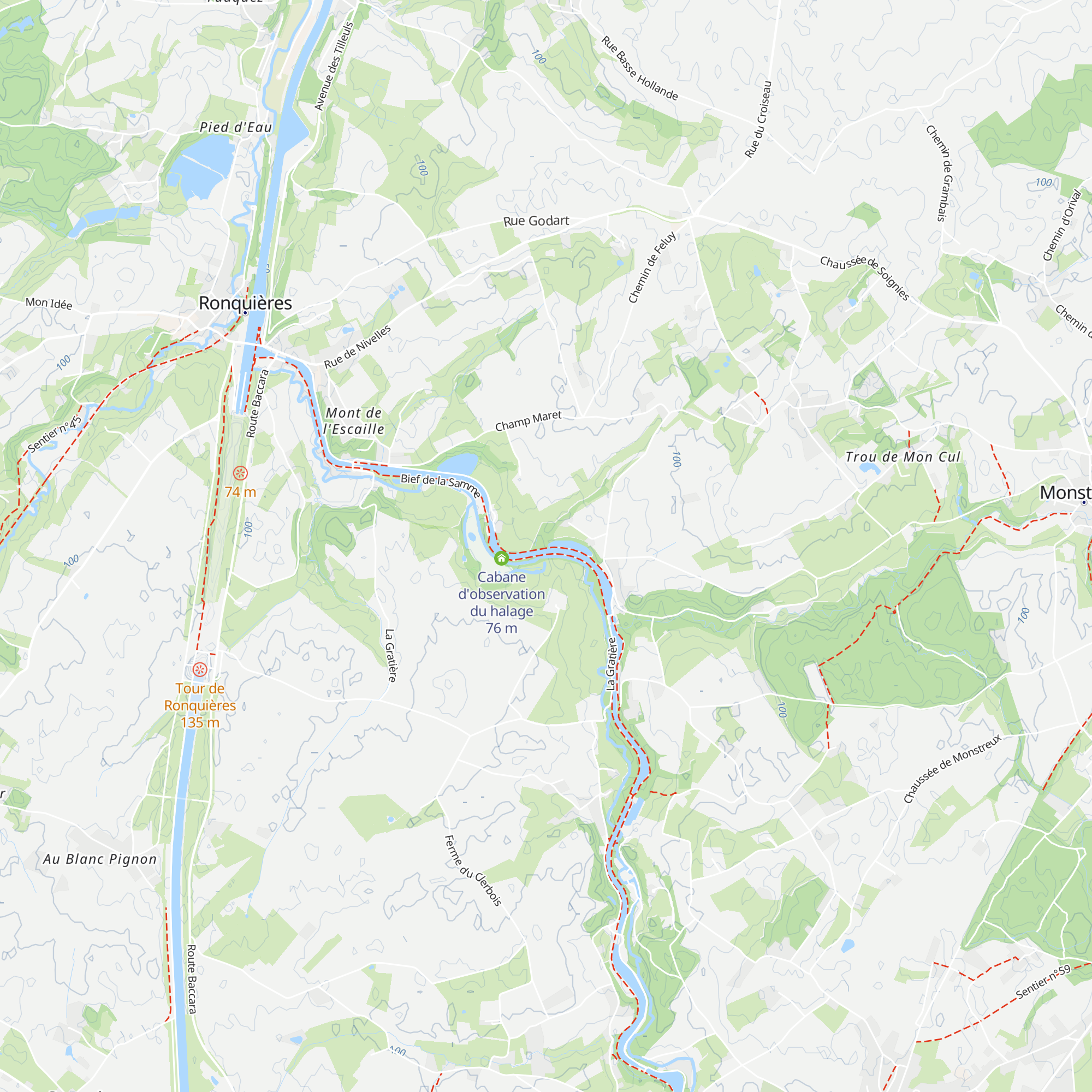Cabane d'observation du contre-halage map