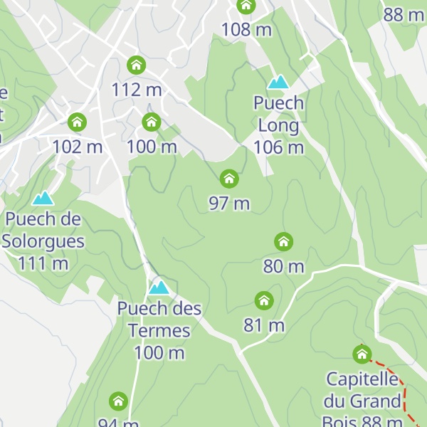 Map of Mazet de Chambon 064 Nages