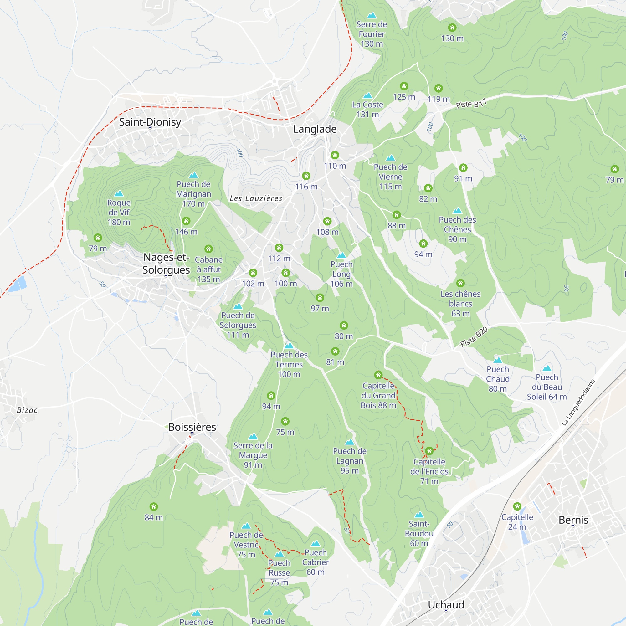Mazet de Chambon 064 Nages map