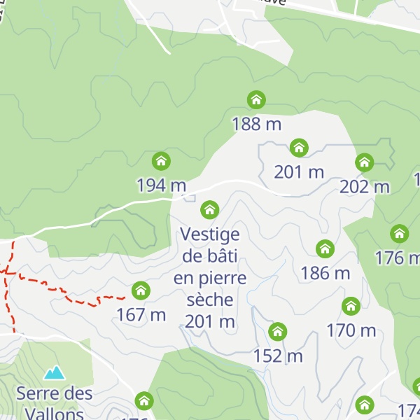 Map of Vestige de bâti en pierre sèche