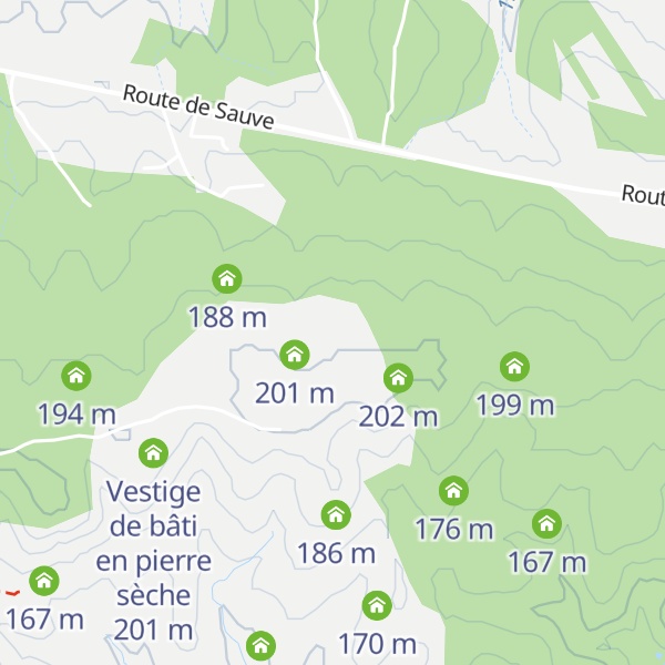 Map of Capitelles jumelles
