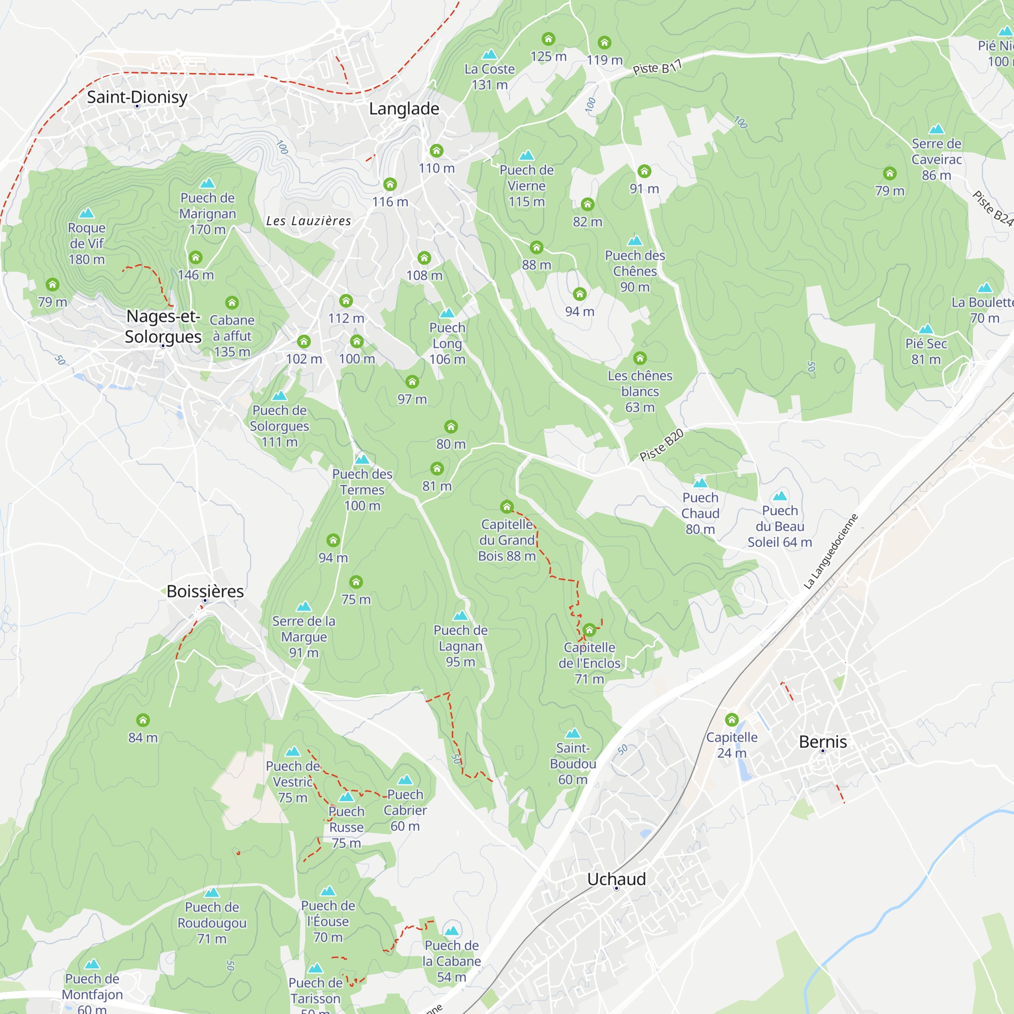 Capitelle du Grand Bois map