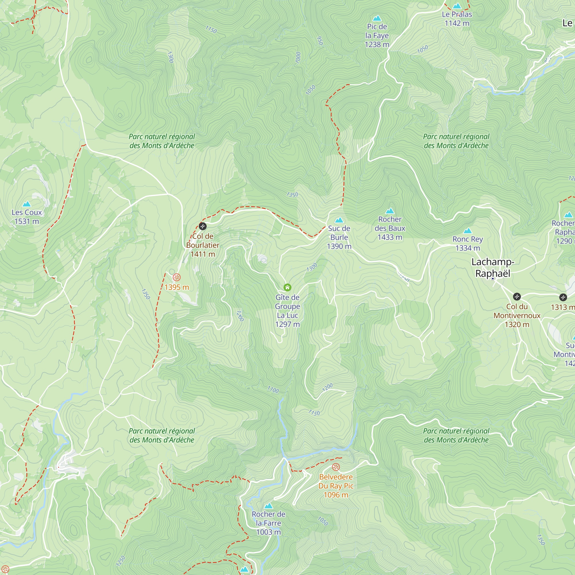 Gîte de Groupe La Luc map