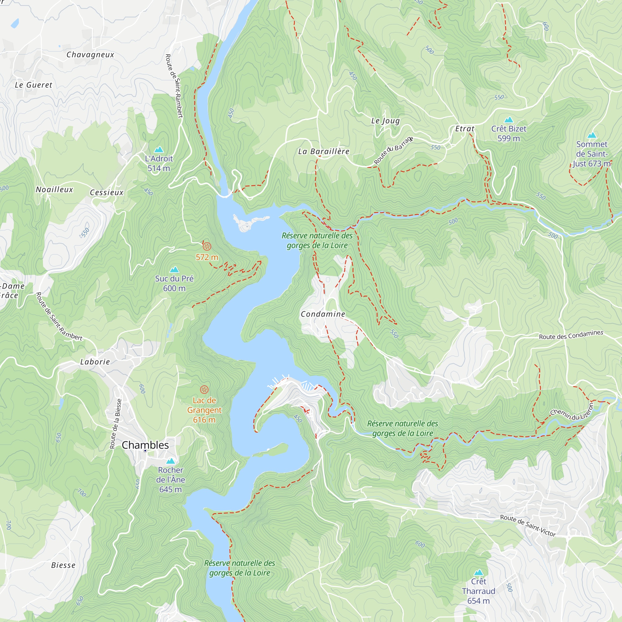 Gîte de Grangent map