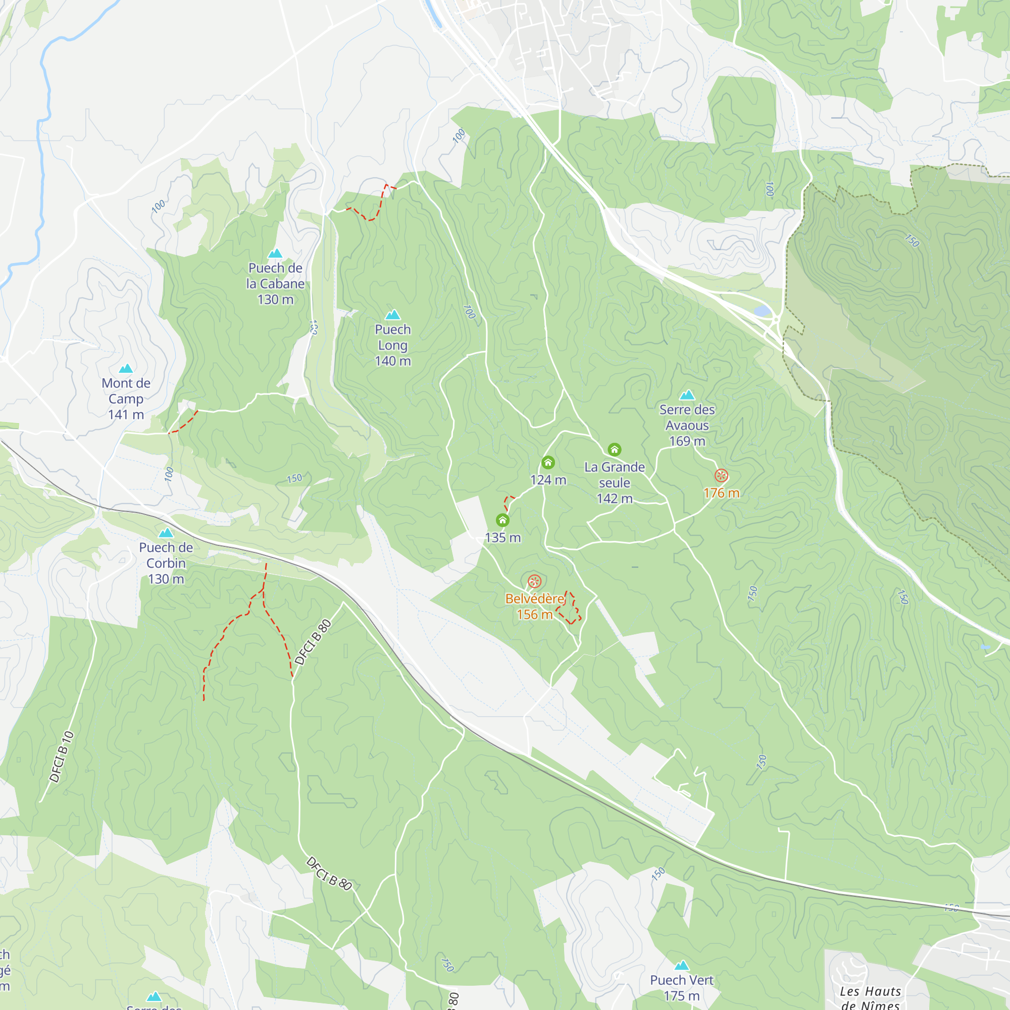 Capitelle enclos des 2 cèdres n°1 map