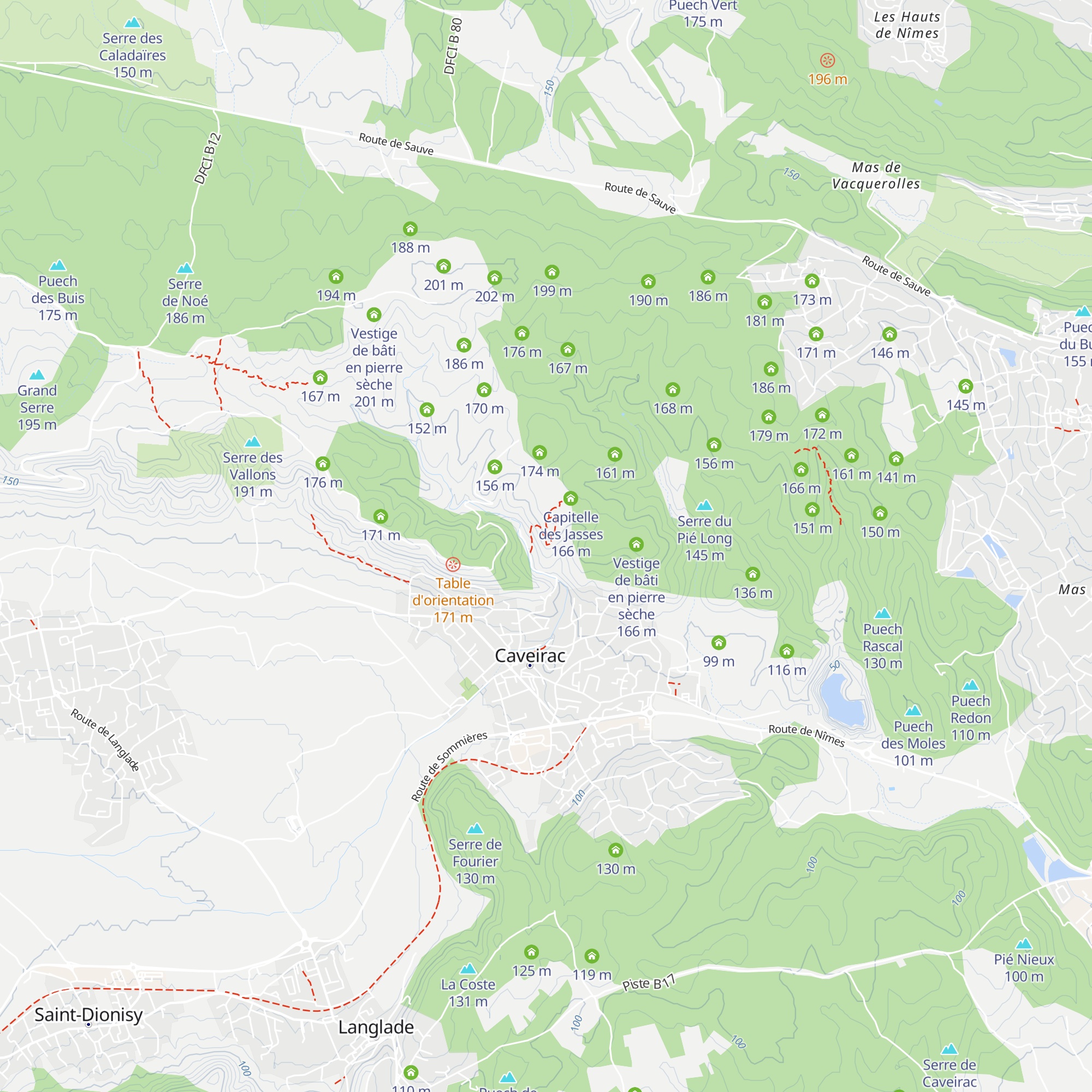Capitelle Izard map