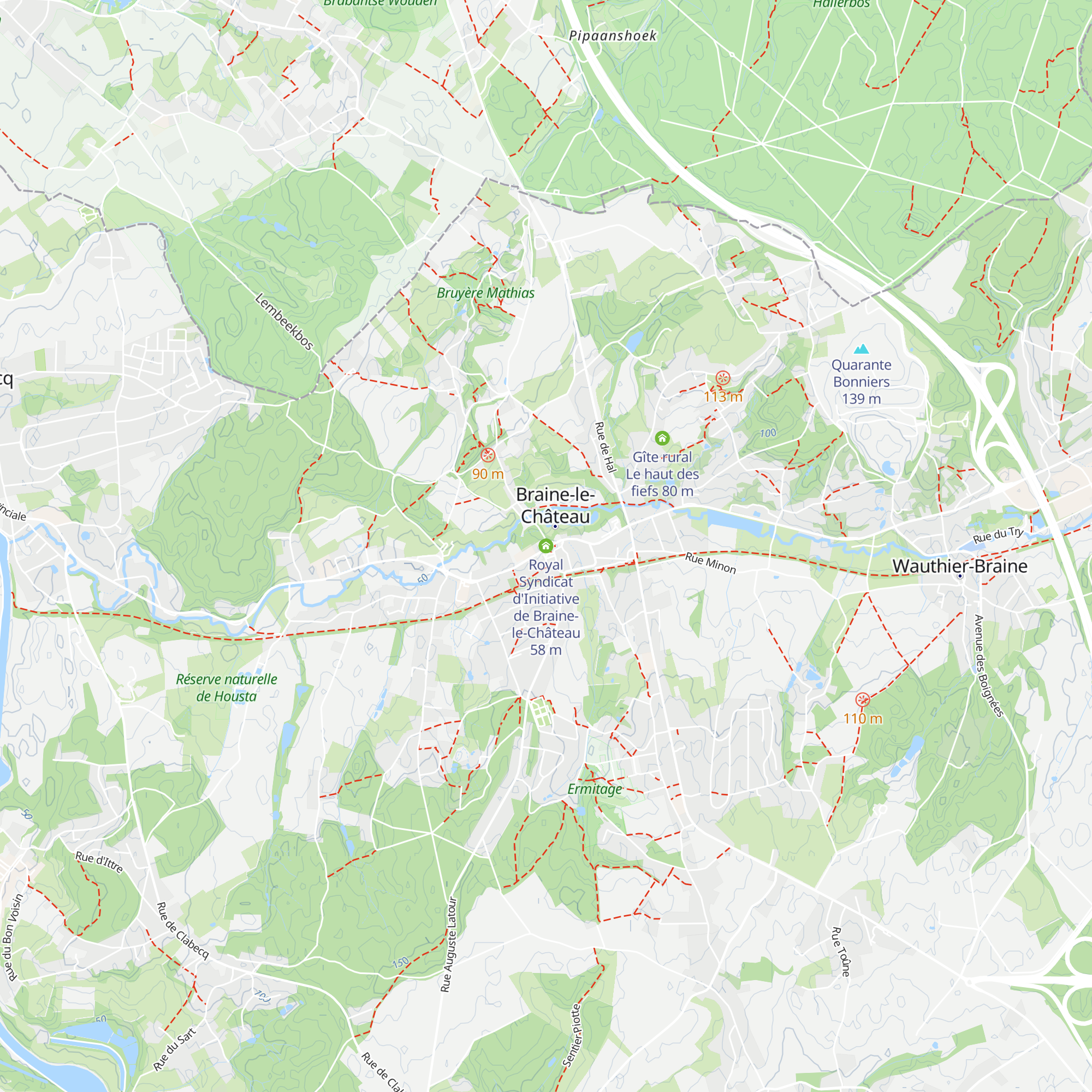 Royal Syndicat d'Initiative de Braine-le-Château map