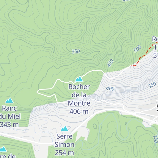 Map of Rocher de la Montre