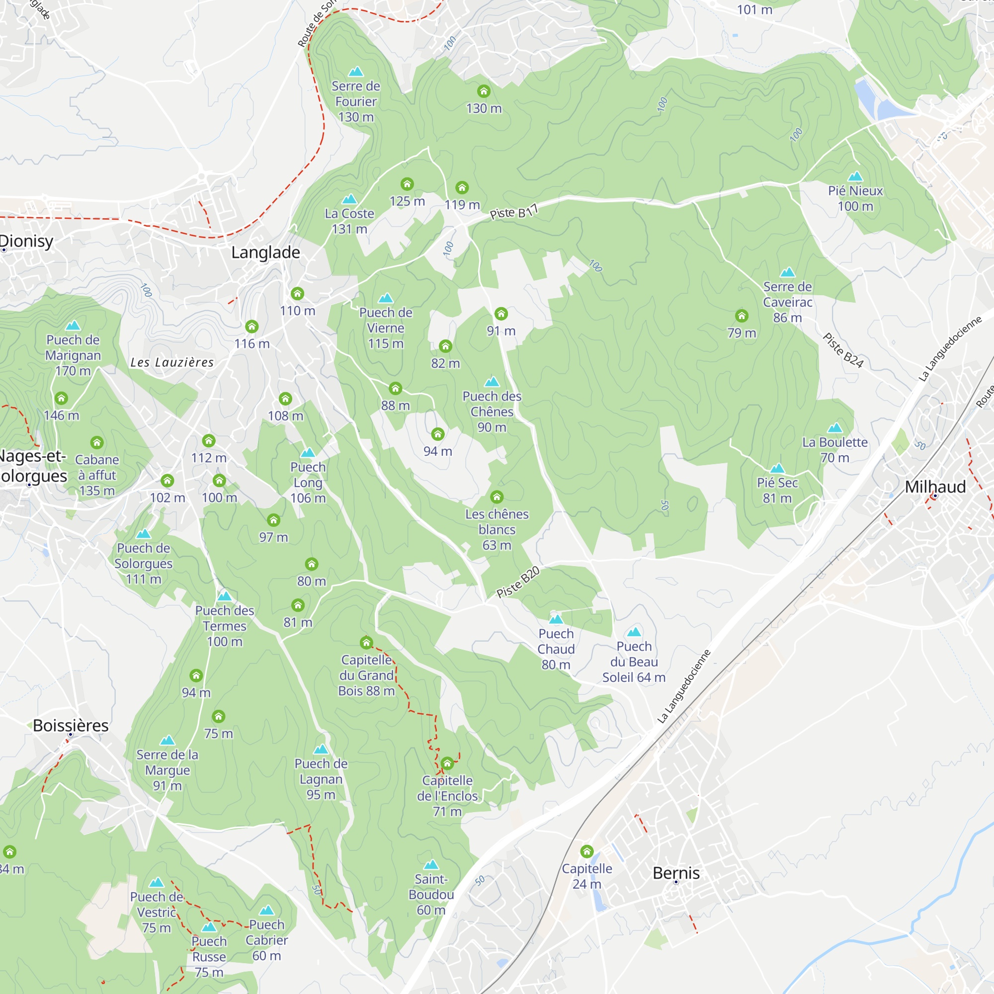 Les chênes blancs map