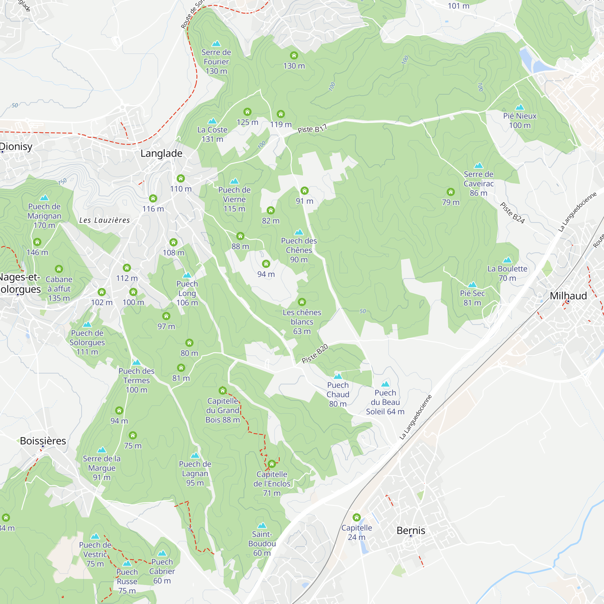 Les chênes blancs map