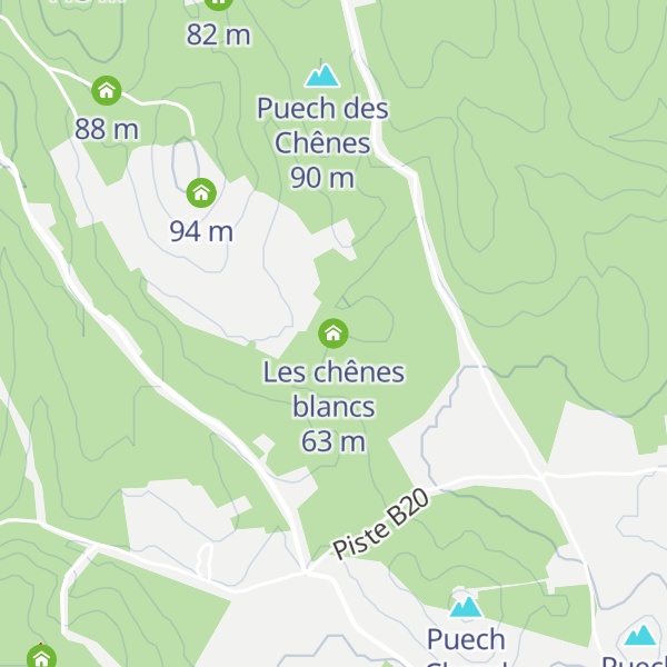Map of Les chênes blancs