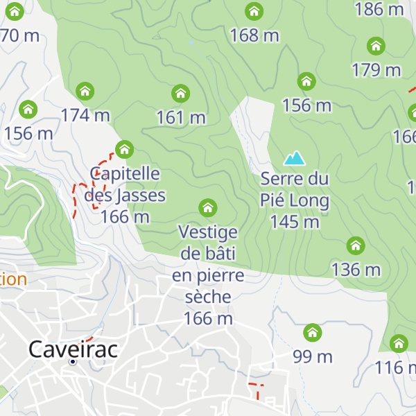 Map of Vestige de bâti en pierre sèche