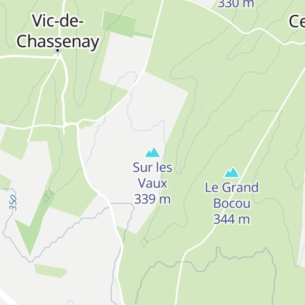 Map of Sur les Vaux
