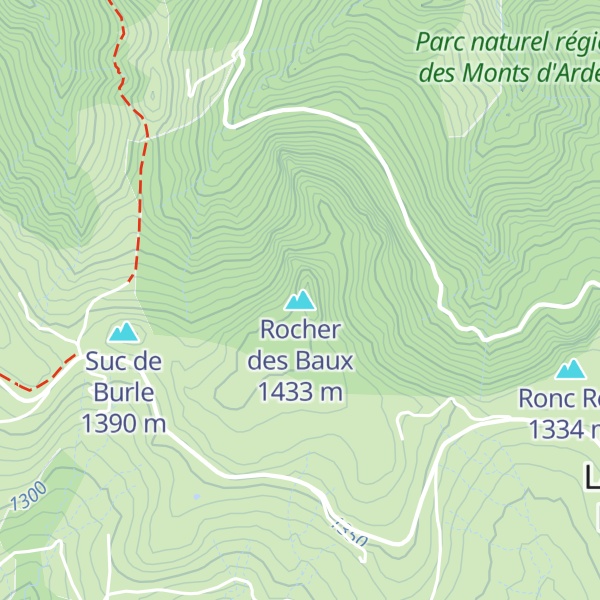 Map of Rocher des Baux