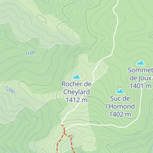 Map of Rocher de Cheylard