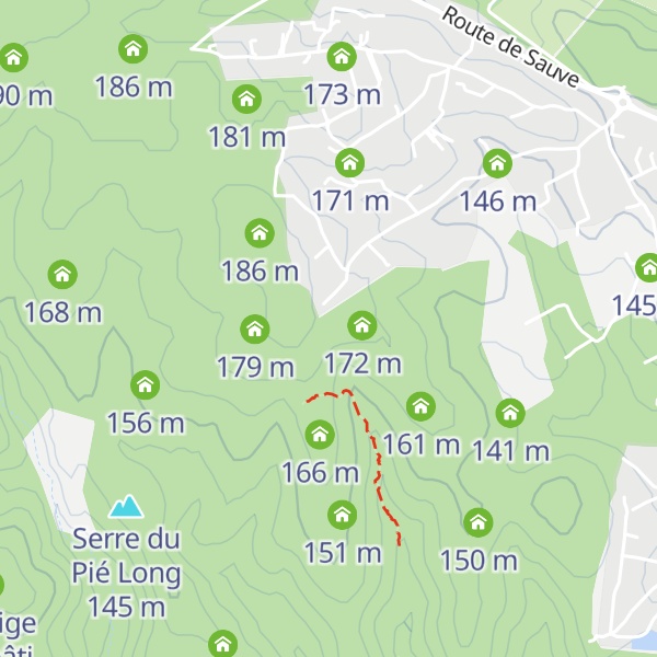 Map of Vestige de capitelle-tine