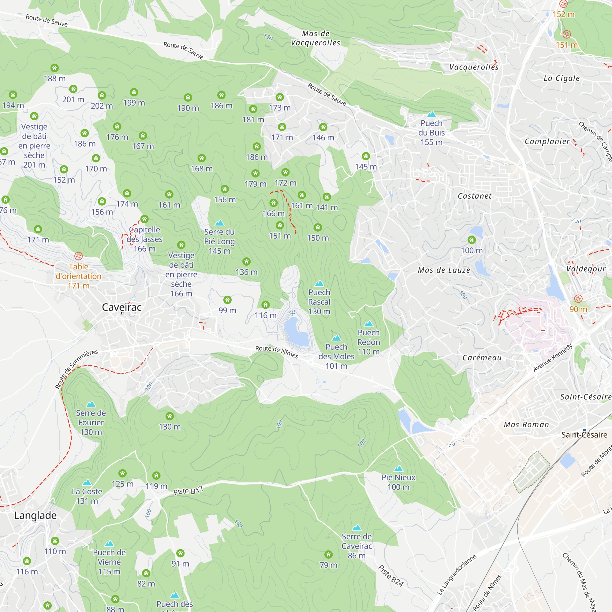 Capitelle détruite en 2020 map
