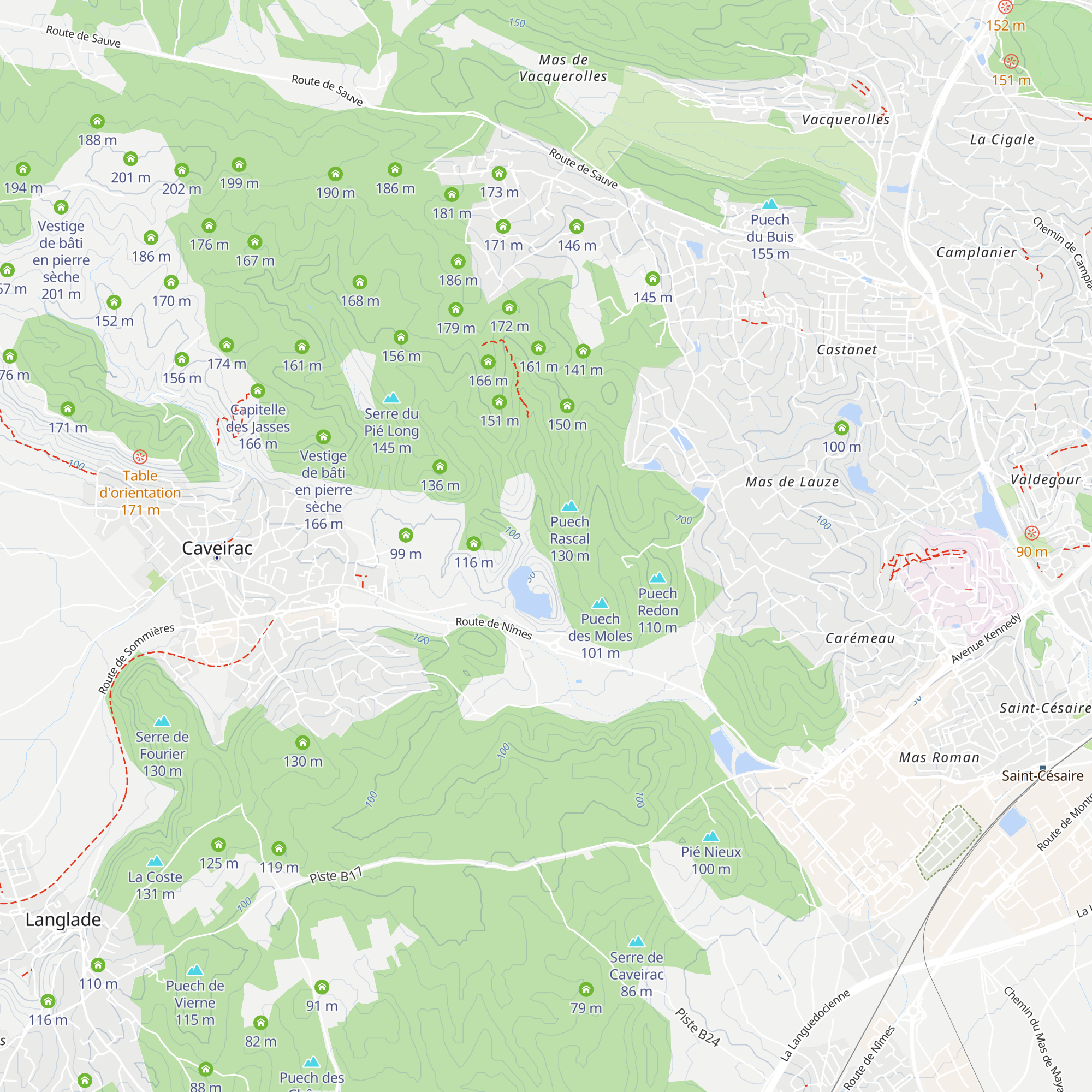 Capitelle détruite en 2020 map