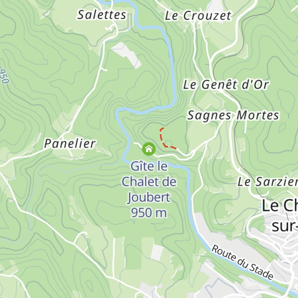 Map of Gîte le Chalet de Joubert