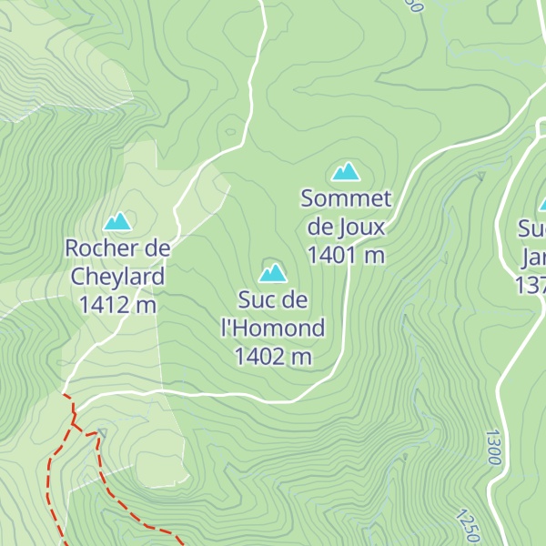 Map of Suc de l'Homond