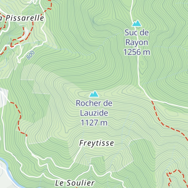 Map of Rocher de Lauzide