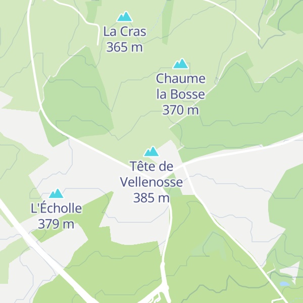 Map of Tête de Vellenosse